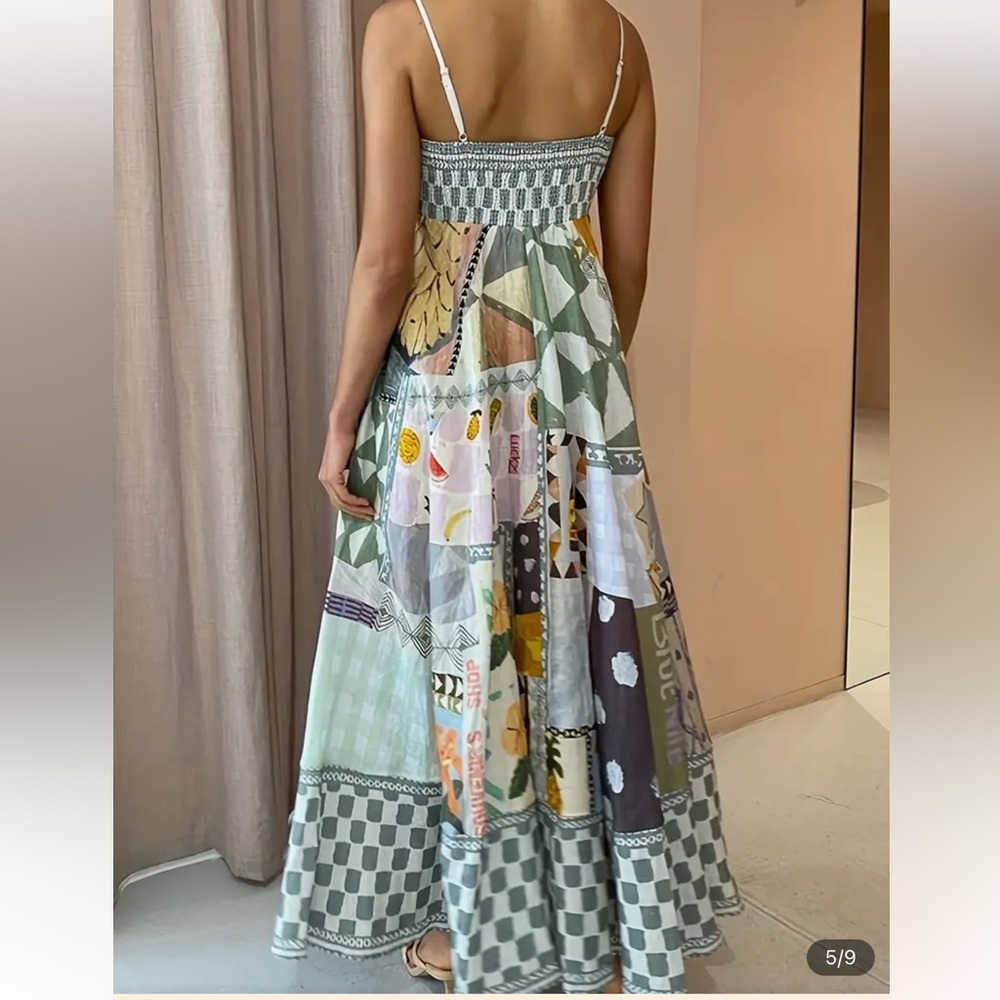 Patchwork Maxi Dress - image 1